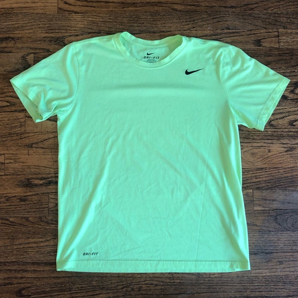 highlighter yellow nike shirt